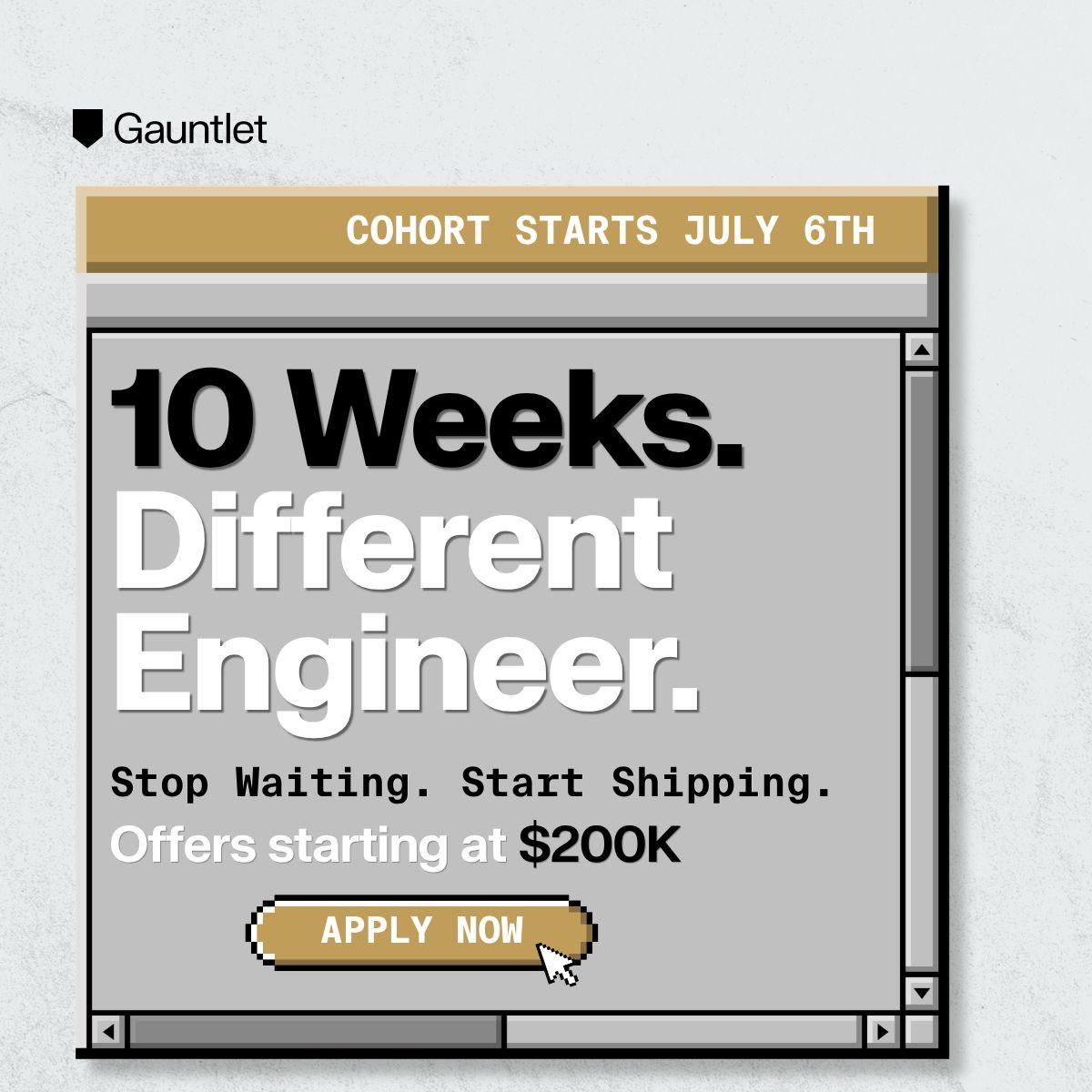 10 Weeks. Different Engineer.
